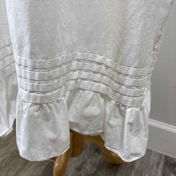 Vintage Eileen Wet Cotton Lawn Lace Nightgown White Sleeveless Ballet Length - Picture 9 of 16